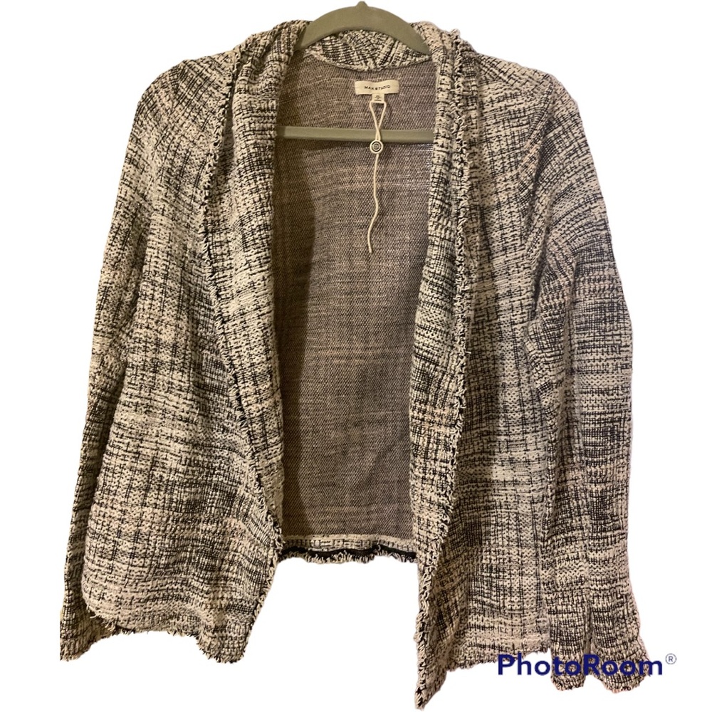 Max Studio Tweed black and white jacket size XL